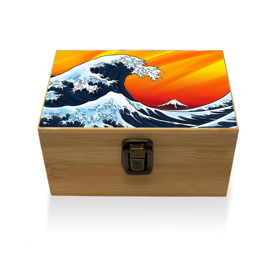 Bamboo Stash Box With Design # BB-010