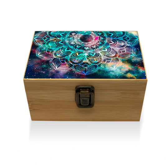 Bamboo Stash Box With Design # BB-011