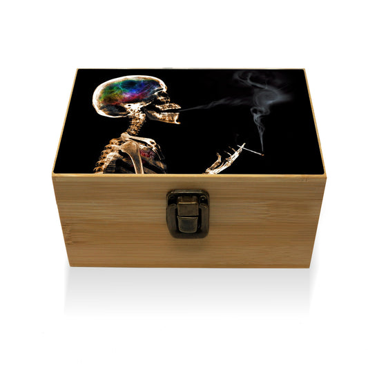 Bamboo Stash Box With Design # BB-012