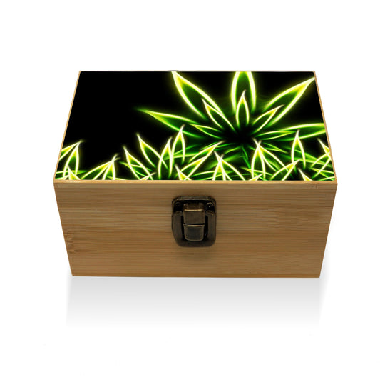 Bamboo Stash Box With Design # BB-016