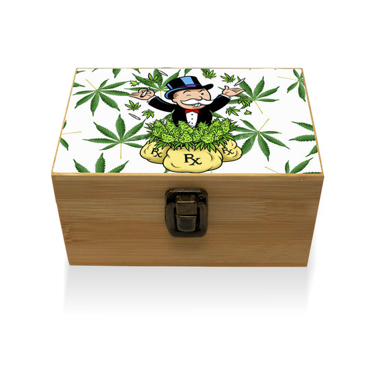 Bamboo Stash Box With Design # BB-021