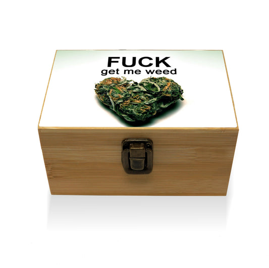 Bamboo Stash Box With Design # BB-007