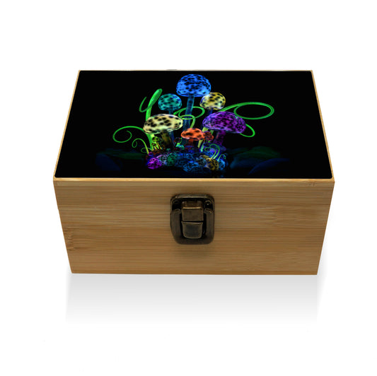 Bamboo Stash Box With Design # BB-008