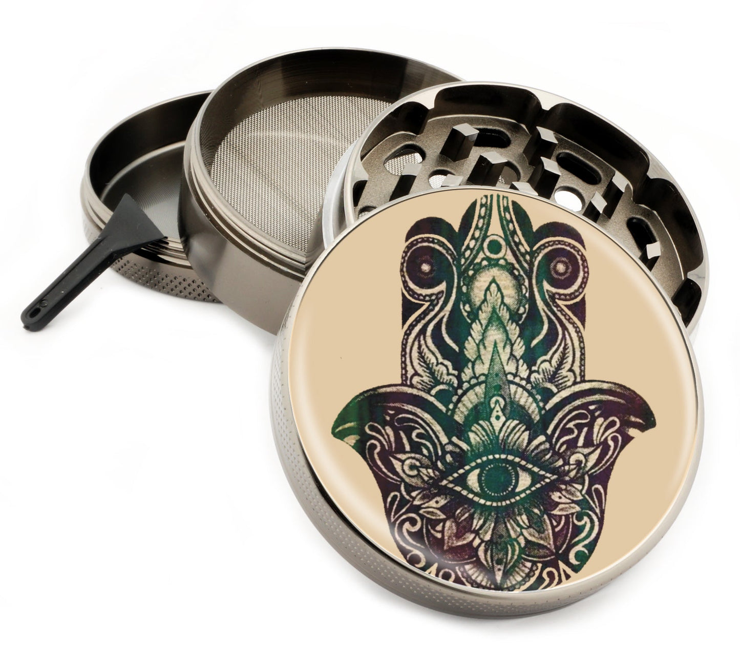 Premium Zinc Alloy Spice & Herb Crusher - Corrosion Resistant & Rust Proof - Diamond Teeth - #ZG-041