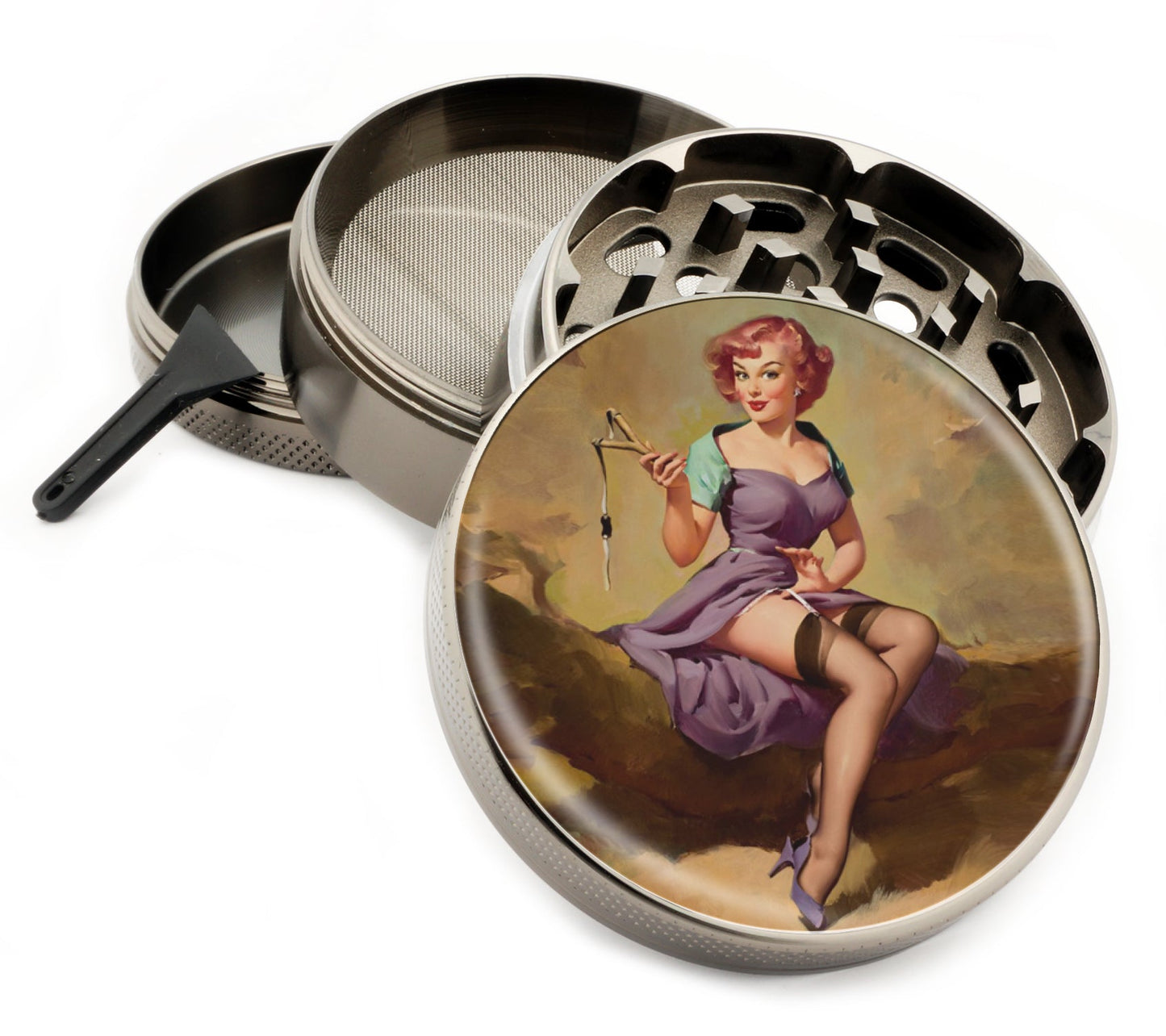 Premium Zinc Alloy Spice & Herb Crusher - Corrosion Resistant & Rust Proof - Diamond Teeth - #ZG-051