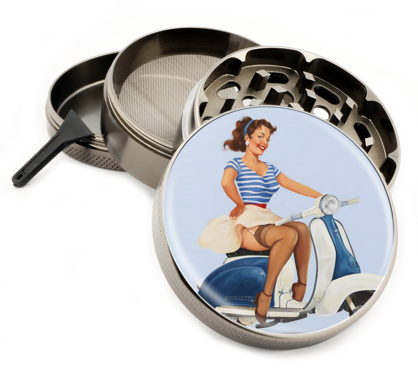 Premium Zinc Alloy Spice & Herb Crusher - Corrosion Resistant & Rust Proof - Diamond Teeth - #ZG-052