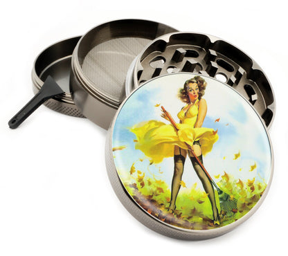 Premium Zinc Alloy Spice & Herb Crusher - Corrosion Resistant & Rust Proof - Diamond Teeth - #ZG-054