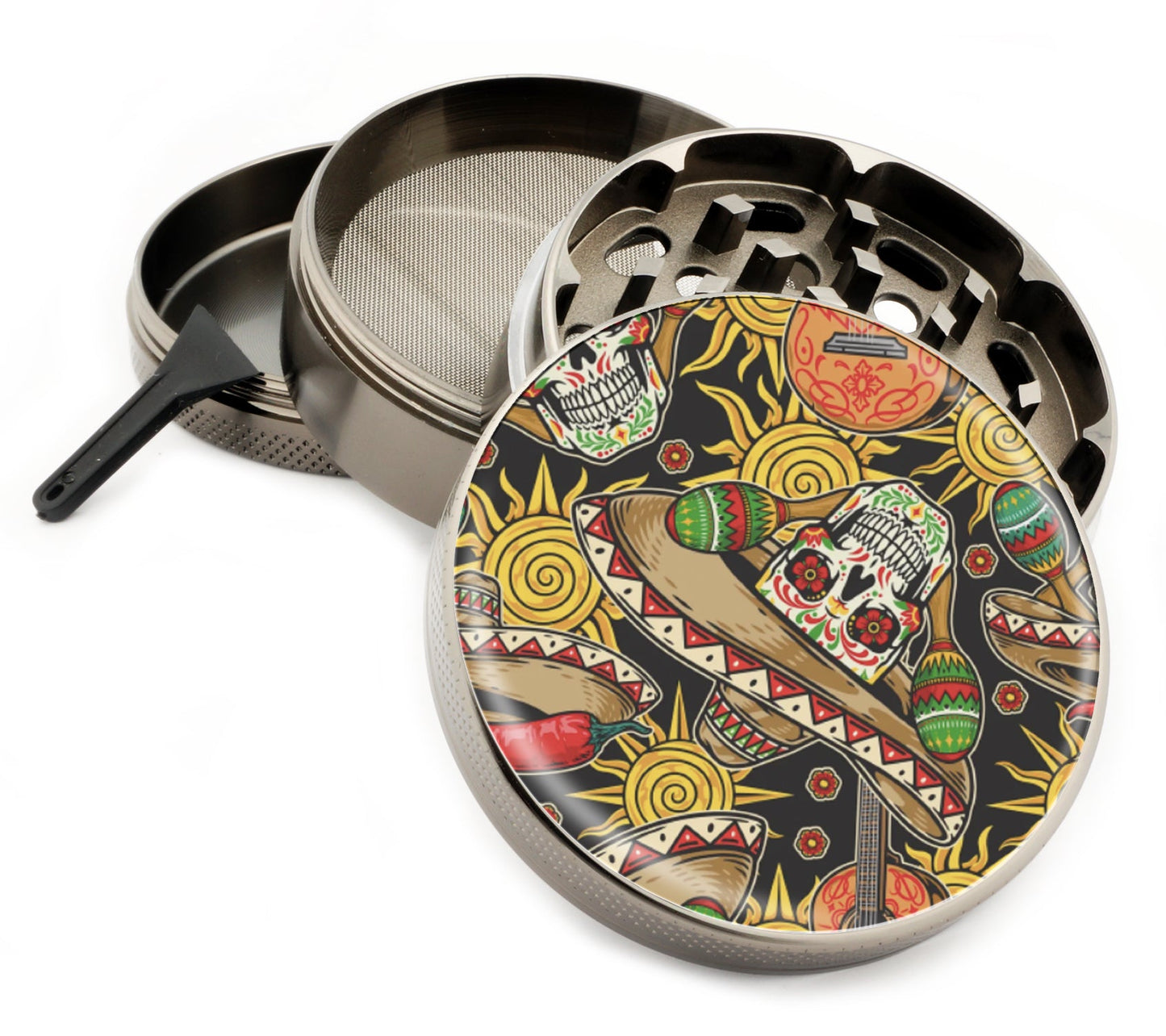 Premium Zinc Alloy Spice & Herb Crusher - Corrosion Resistant & Rust Proof - Diamond Teeth - #ZG-057