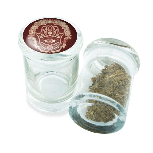 PopTop Glass Container With Design #PJJ-040