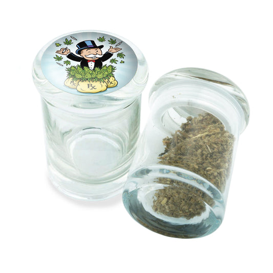 PopTop Glass Container With Design #PJJ-095