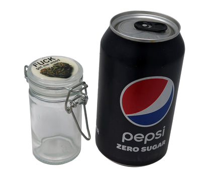 75ml Locking Glass Jar Container With Design #LJ-080