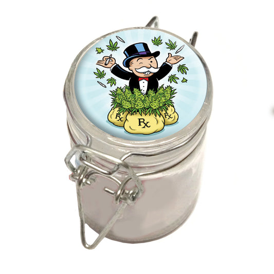 75ml Locking Glass Jar Container With Design #LJ-095