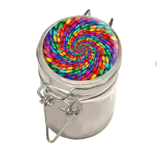 75ml Locking Glass Jar Container With Design #LJ-098
