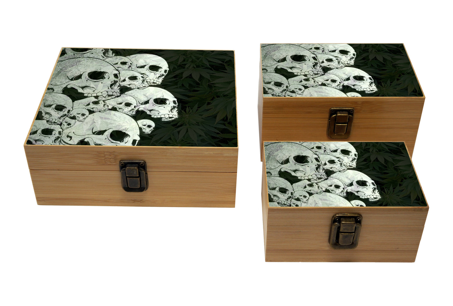 Bamboo Stash Box With Design # BB-026