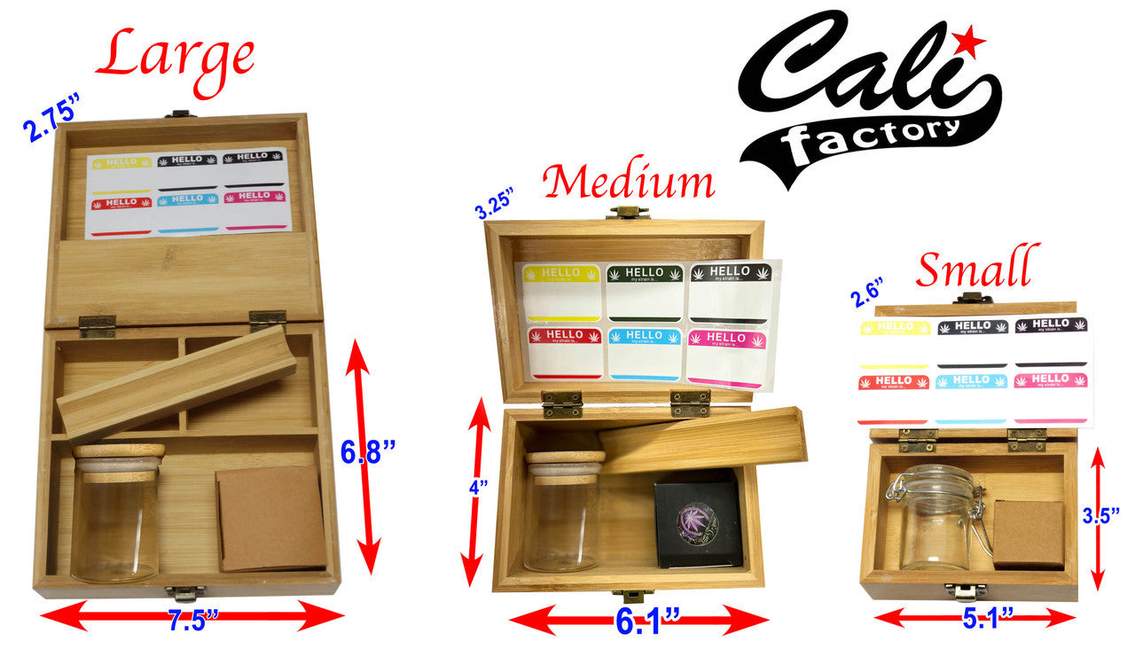 Bamboo Stash Box With Design # BB-021