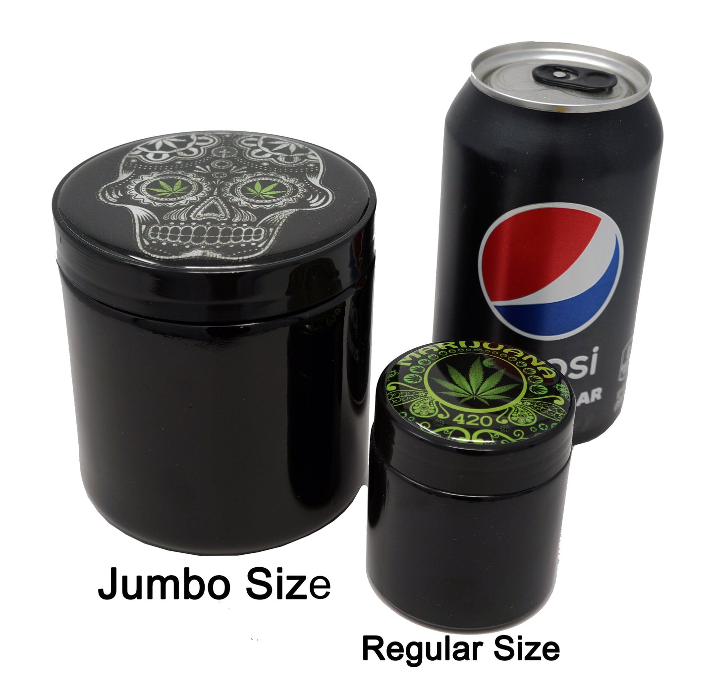 UV Proof Premium Jar Herb Storage Container With Design #UVR-007