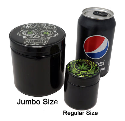 UV Proof Premium Jar Herb Storage Container With Design #UVR-007