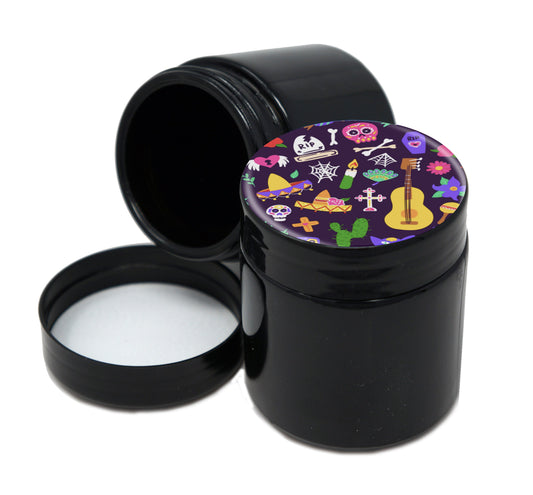 UV Proof Premium Jar Herb Storage Container With Design #UVR-066
