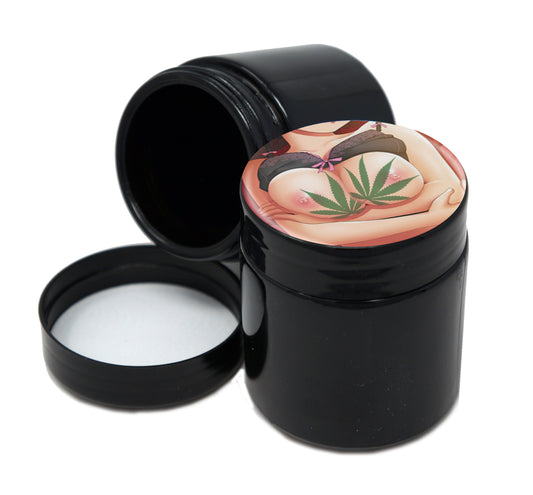 UV Proof Premium Jar Herb Storage Container With Design #UVR-072