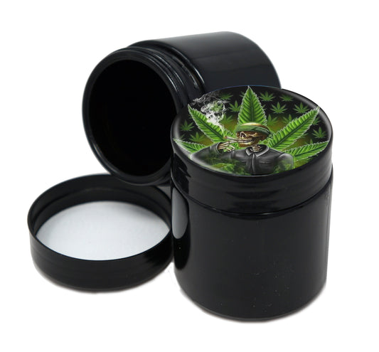 UV Proof Premium Jar Herb Storage Container With Design #UVR-083