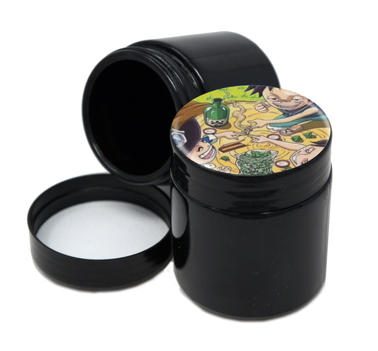 UV Proof Premium Jar Herb Storage Container With Design #UVR-097