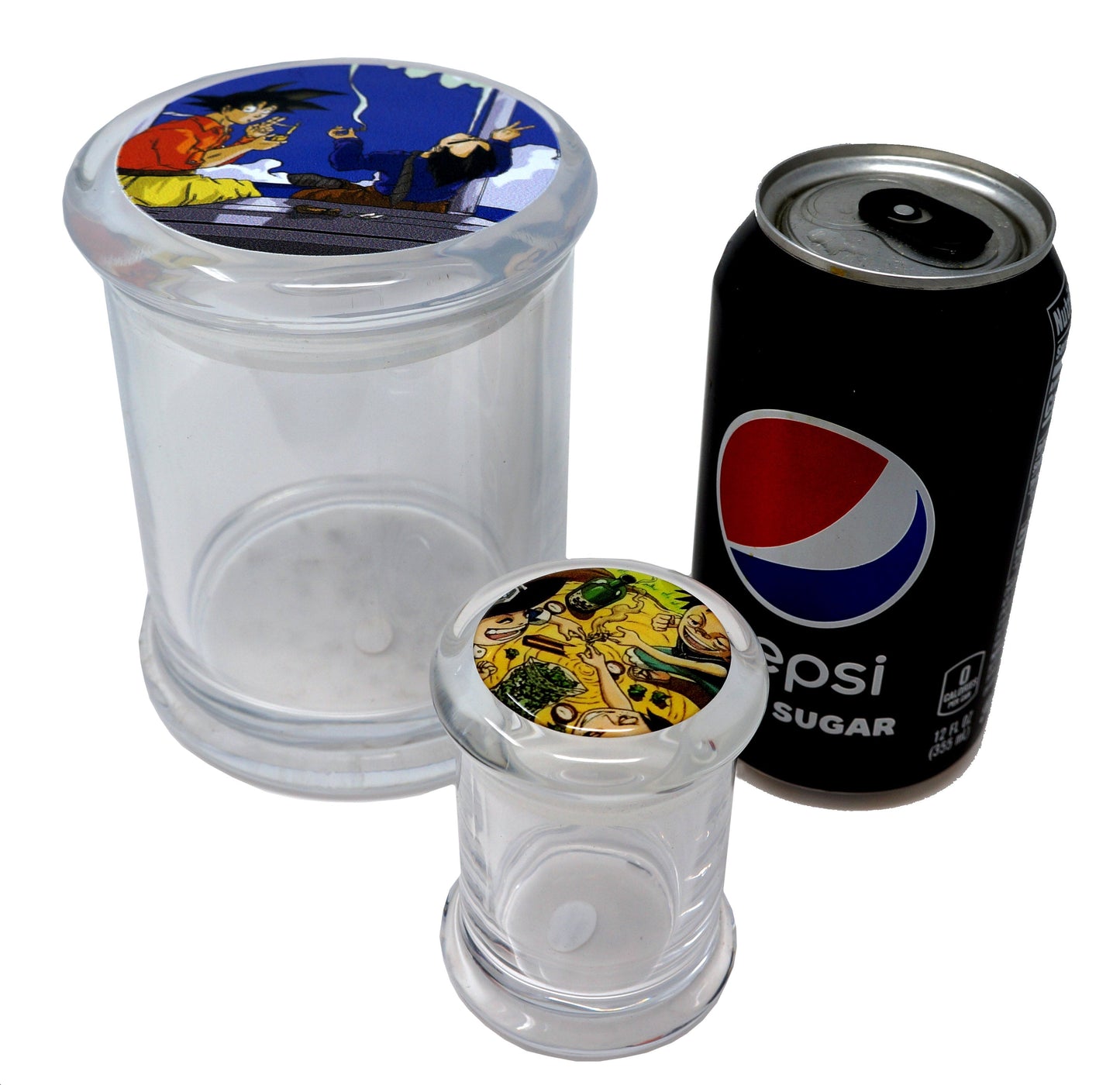 PopTop Glass Container With Design #PJJ-085