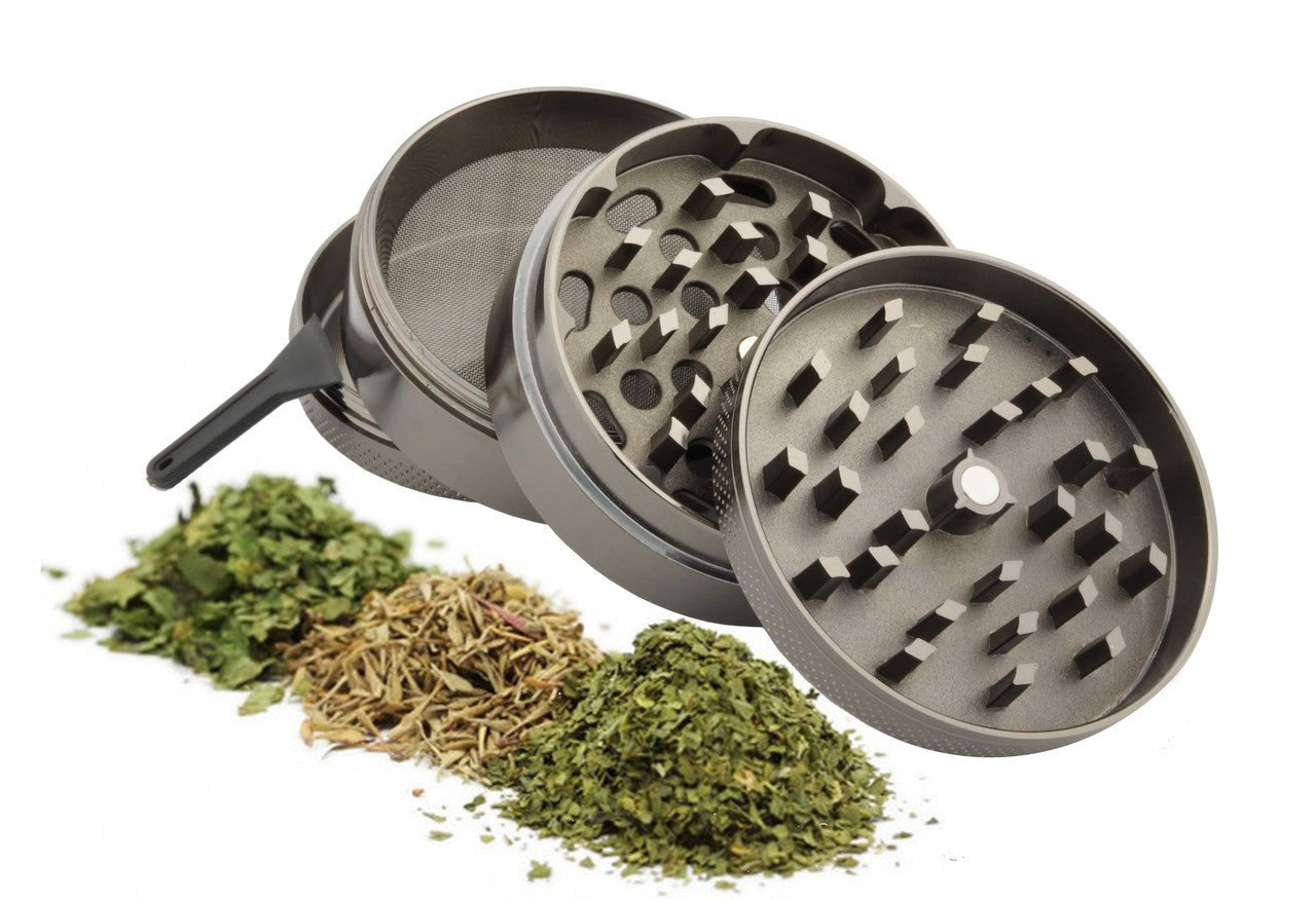 Premium Zinc Alloy Spice & Herb Crusher - Corrosion Resistant & Rust Proof - Diamond Teeth - #ZG-095